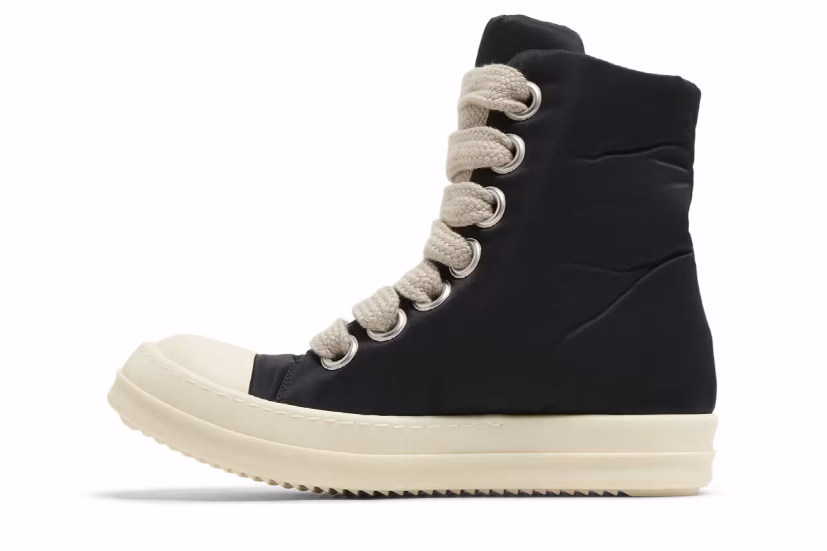 Rick Owens Women's Lido DRKSHDW Jumbo Lace Puffer High Black Pearl, view 4