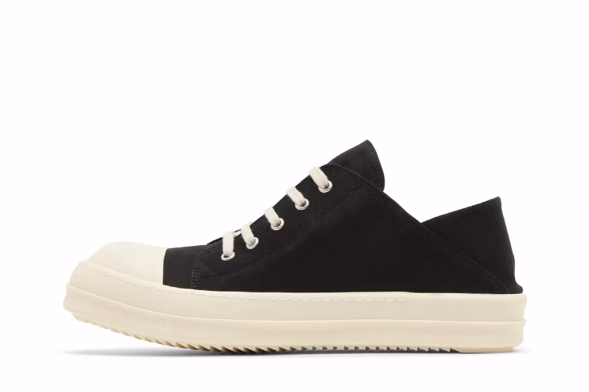 Rick Owens Lido DRKSHDW Slip On Black Milk, view 4