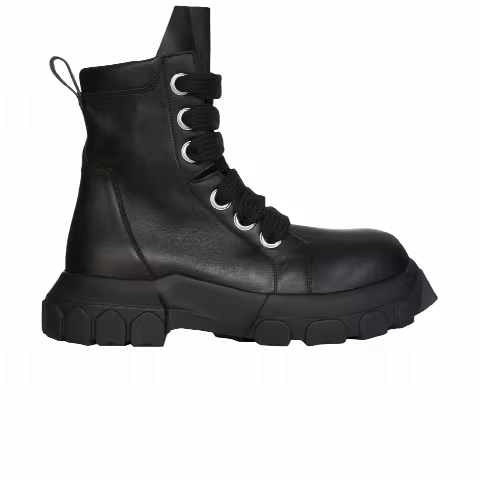 Rick Owens Lido Jumbo Laced Bozo Tractor High 'Black Silver Eyelets'