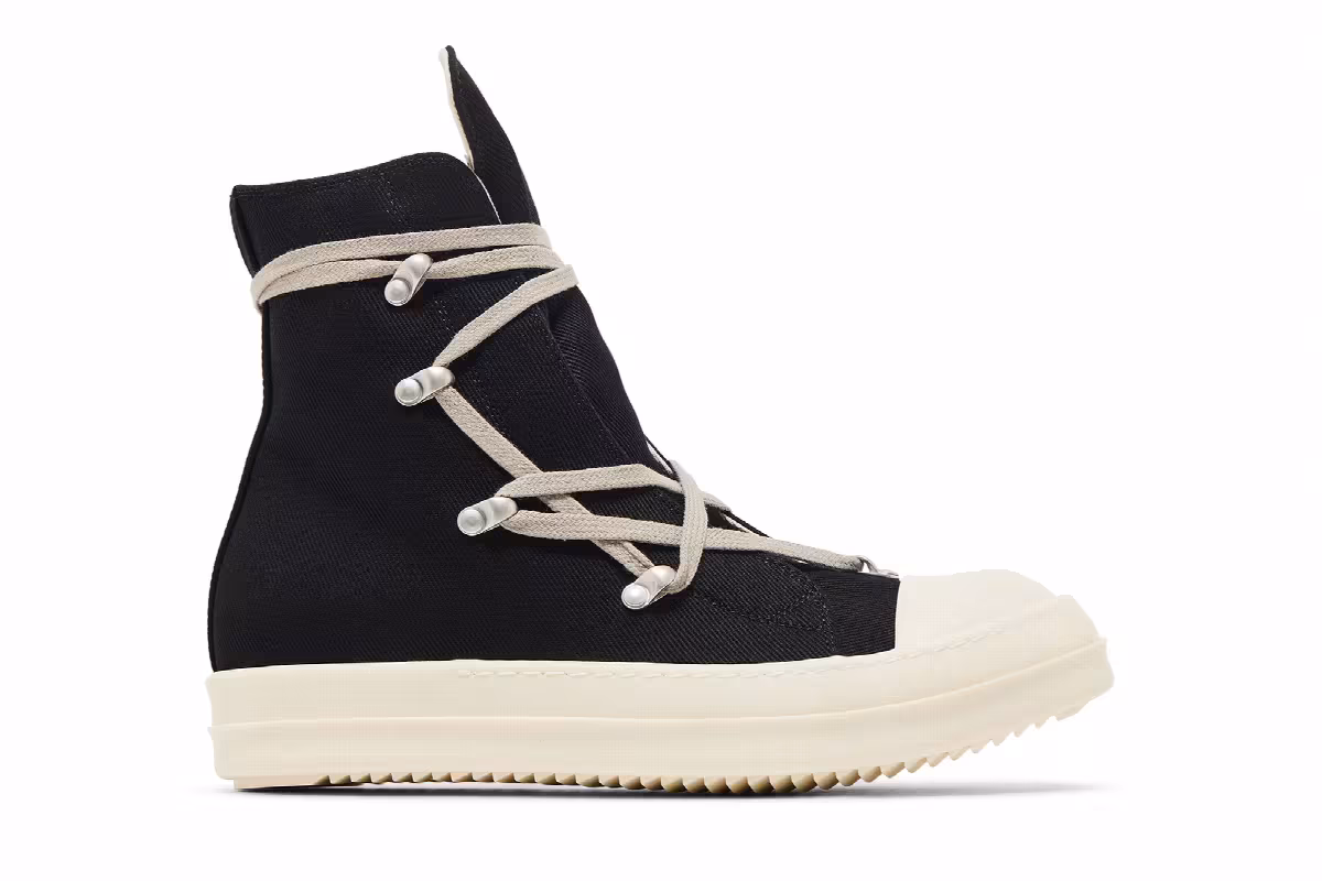 Rick Owens Women's Porterville DRKSHDW Hexa High Black Milk, view 2