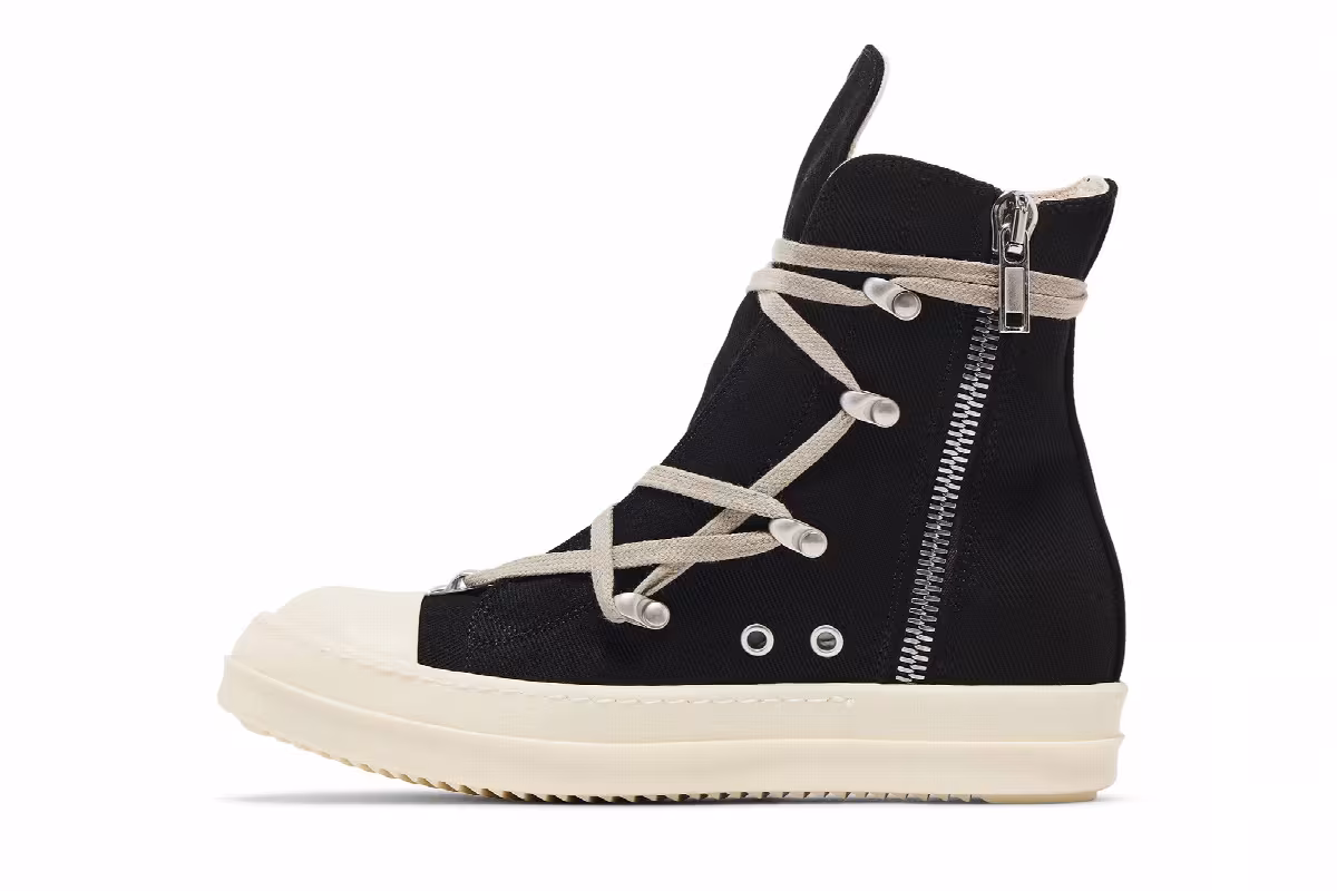 Rick Owens Women's Porterville DRKSHDW Hexa High Black Milk, view 4