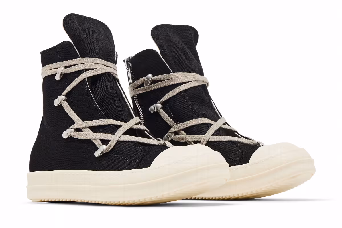 Rick Owens Women's Porterville DRKSHDW Hexa High Black Milk, view 9