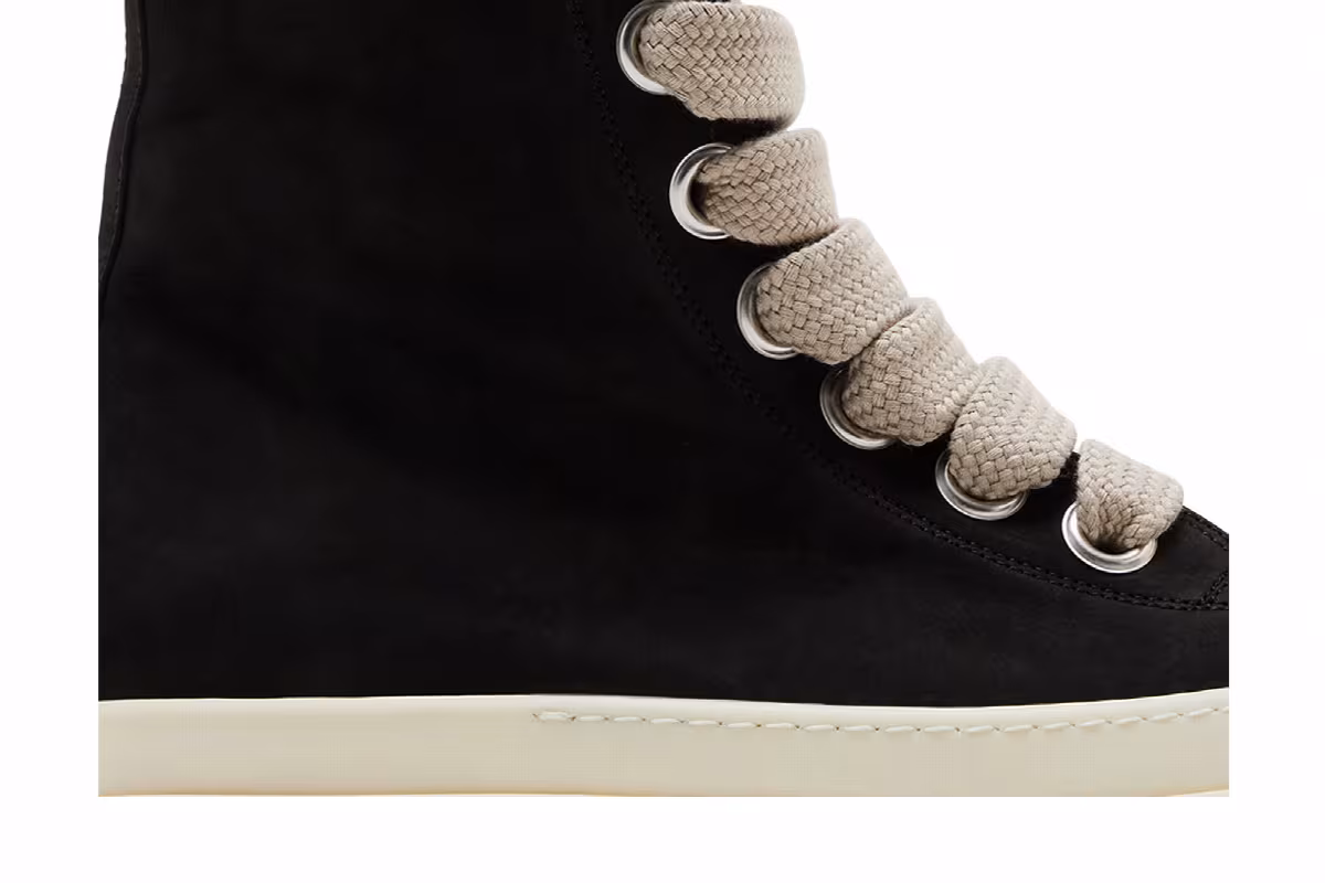 Rick Owens Concordians Jumbo Laced High Black Milk, view 3