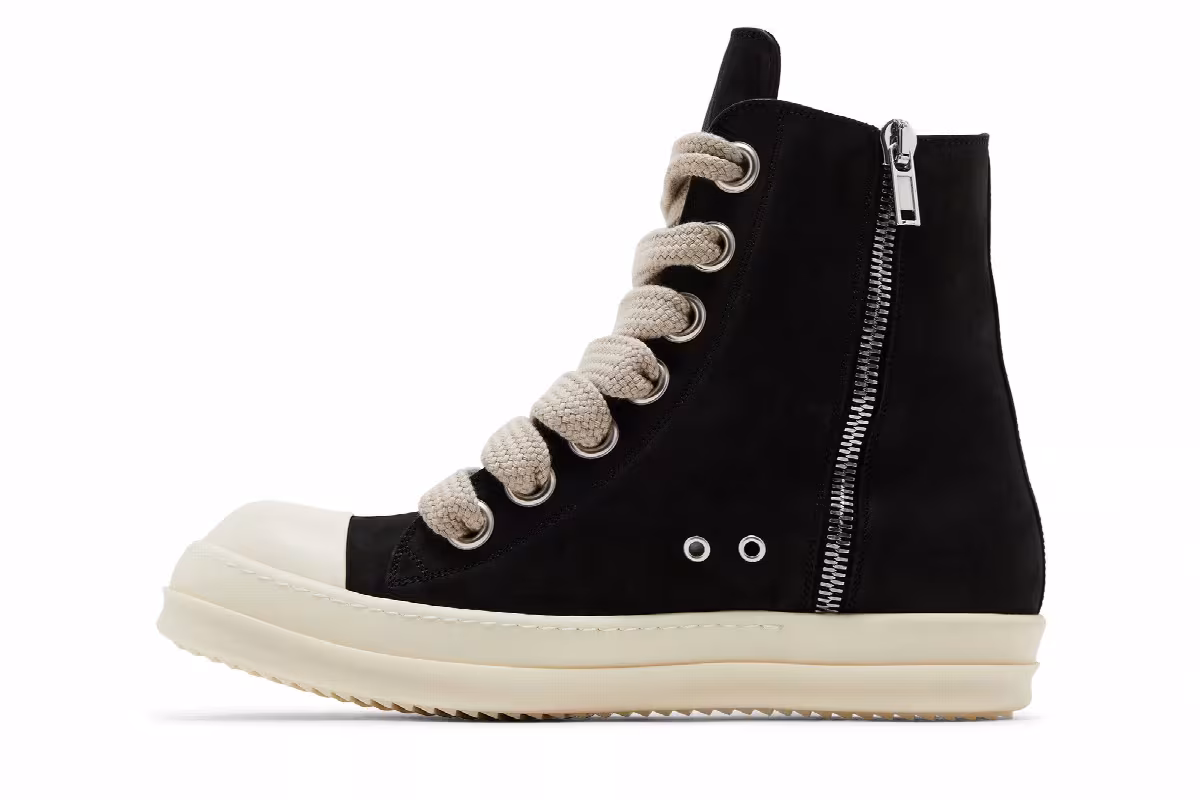 Rick Owens Concordians Jumbo Laced High Black Milk, view 4