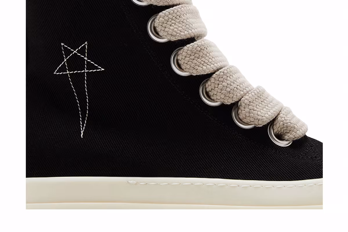 Rick Owens DRKSHDW Jumbo Laced High Black Milk, view 3
