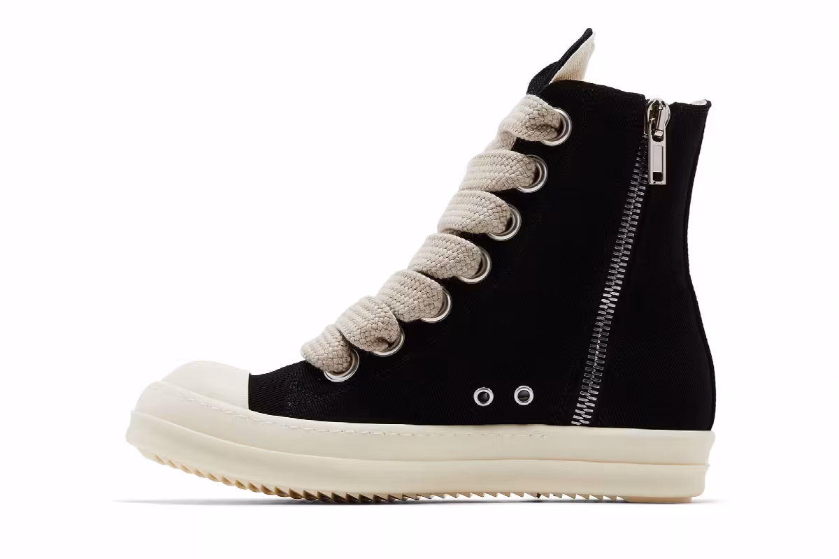 Rick Owens DRKSHDW Jumbo Laced High Black Milk, view 4