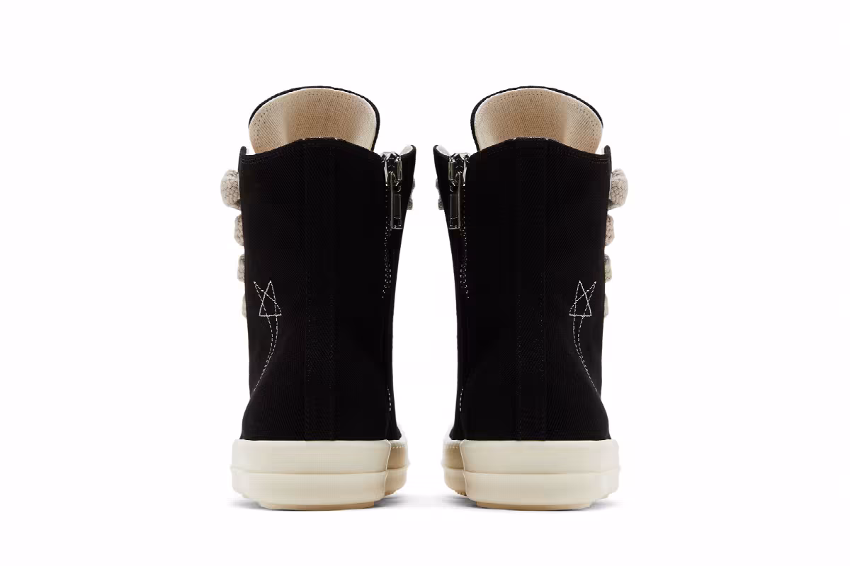 Rick Owens DRKSHDW Jumbo Laced High Black Milk, view 7