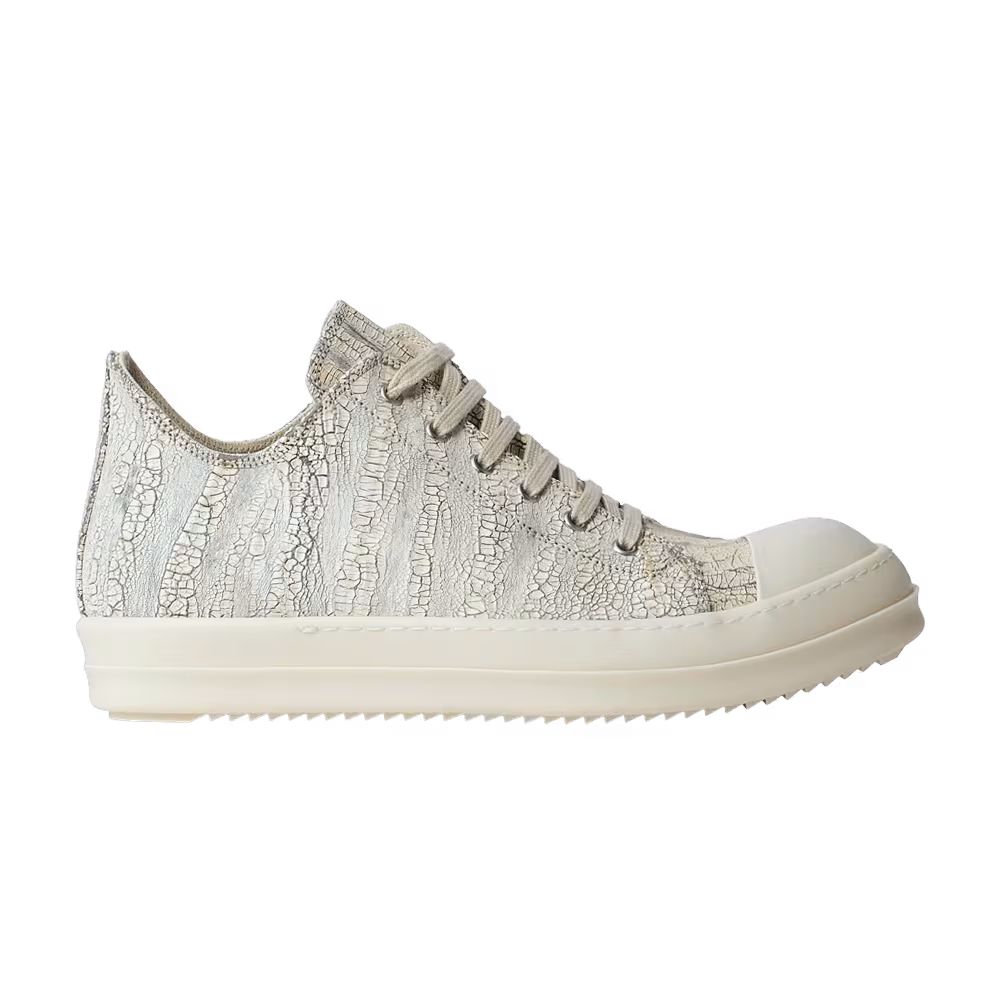 Rick Owens DRKSHDW Hollywood Low Milk Cracked Leather
