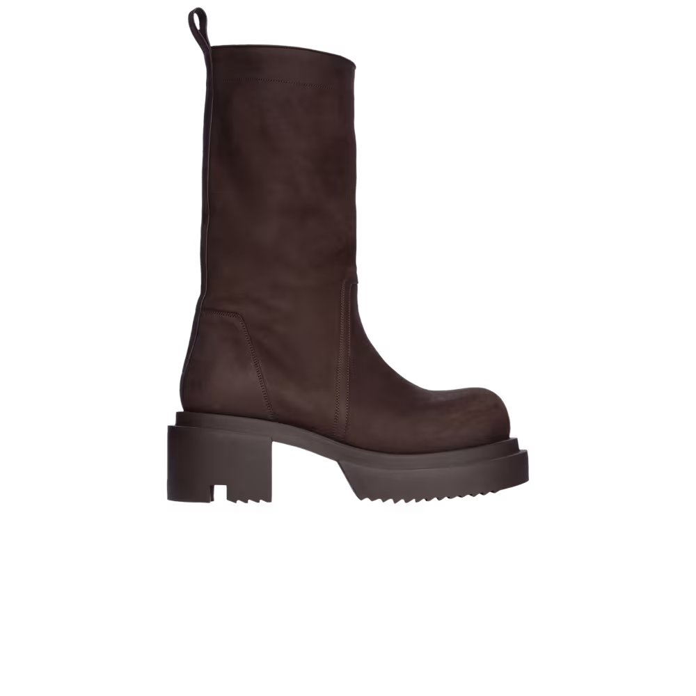 Rick Owens Women's Concordians Calf Pull On Bogun Boot Brown