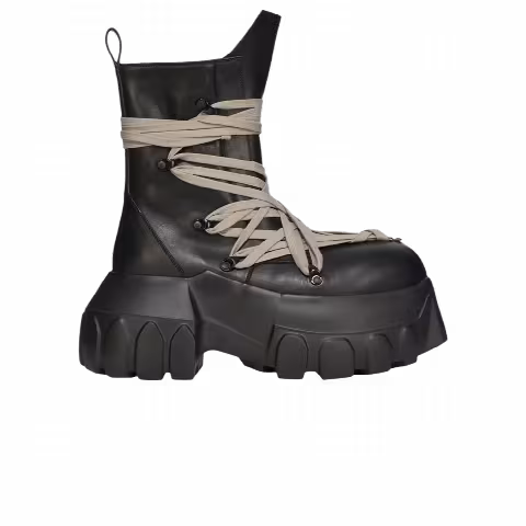 Rick Owens Wmns Hollywood Megalace Mega Tractor Boot 'Black'