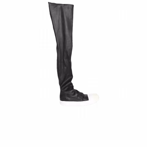Rick Owens Wmns Hollywood Knee-High Stocking Sneaks 'Black Milk'