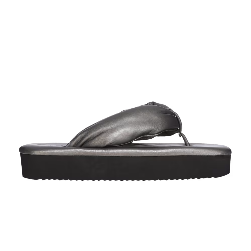 Rick Owens Women's Hollywood Flip Flops Gunmetal Metallic