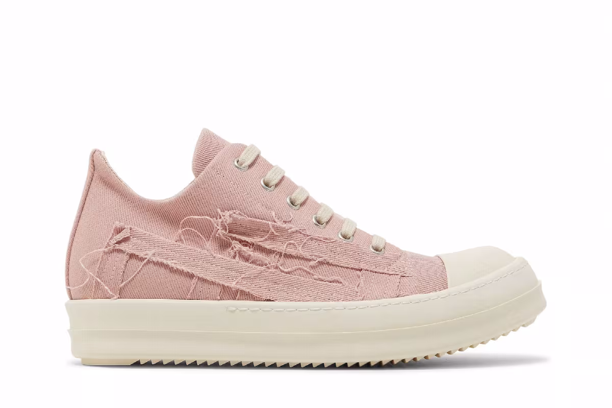 Rick Owens Women's EDFU DRKSHDW Slashed Low Faded Pink, view 2