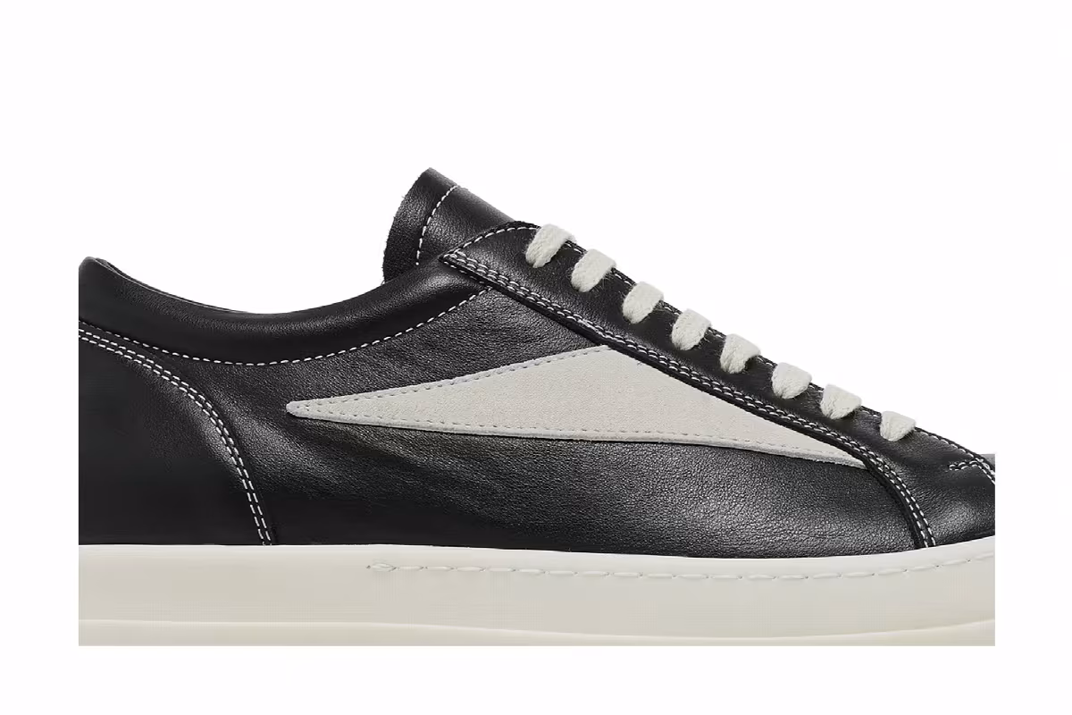 Rick Owens Lido Vintage Sneaker Black Milk, view 3