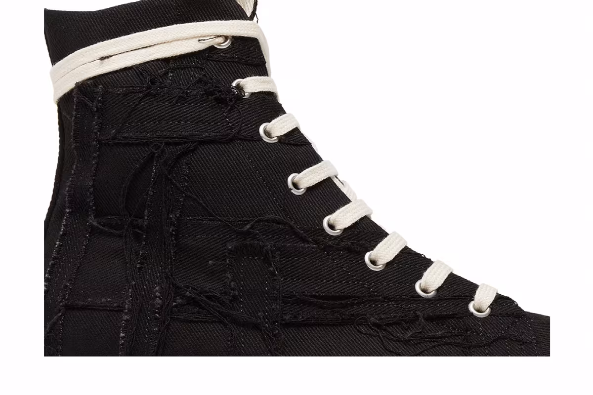 Rick Owens DRKSHDW Luxor Slashed High Black Milk, view 3