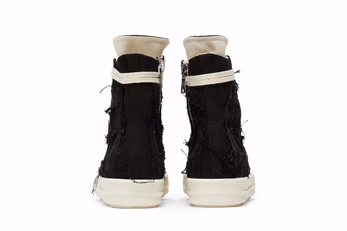 Rick Owens DRKSHDW Luxor Slashed High Black Milk, view 7
