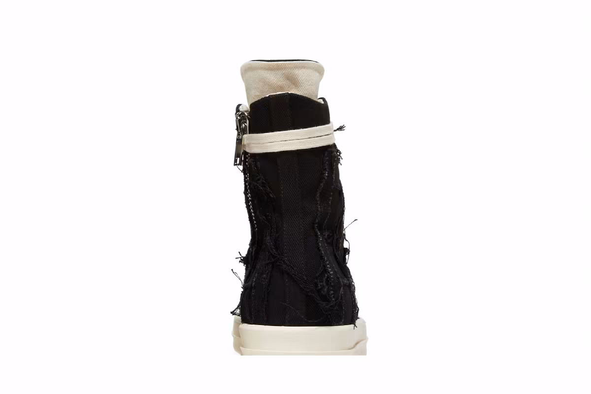 Rick Owens DRKSHDW Luxor Slashed High Black Milk, view 8