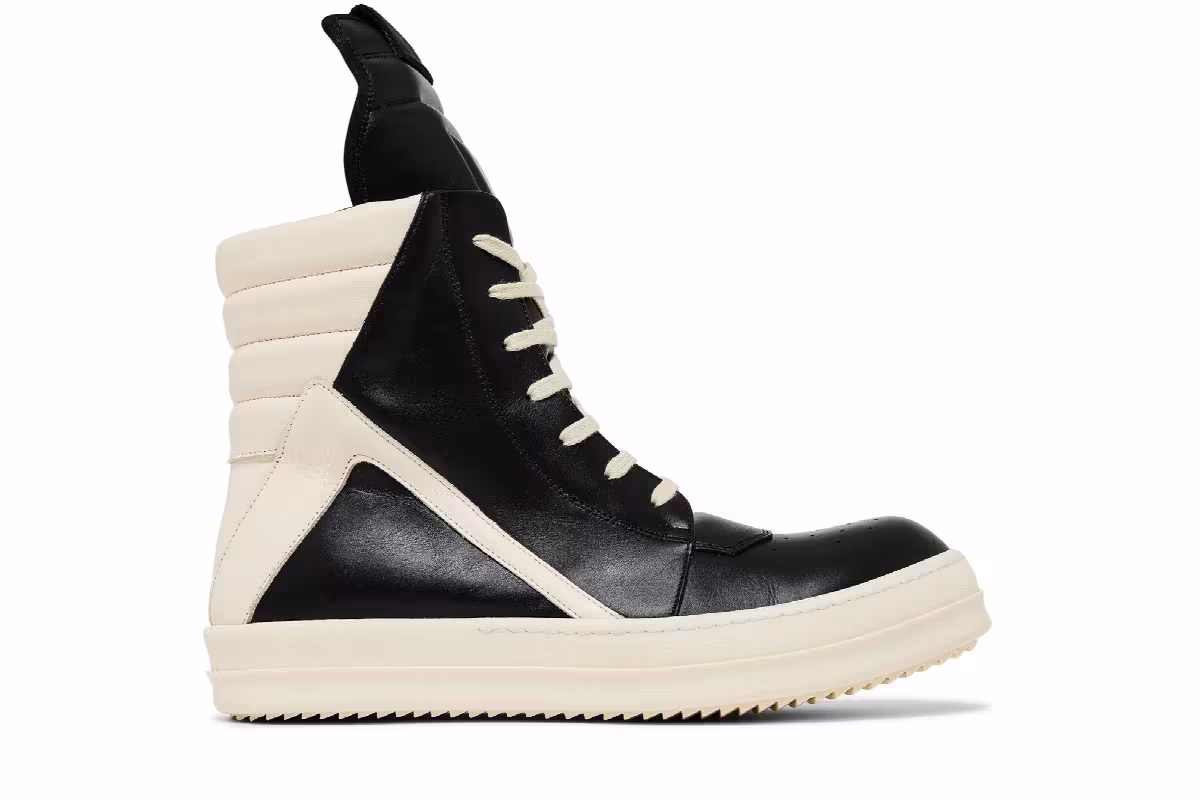 Rick Owens Luxor Geobasket Black Milk, view 2