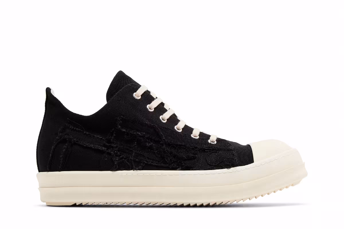Rick Owens EDFU DRKSHDW Slashed Low Black Milk, view 2
