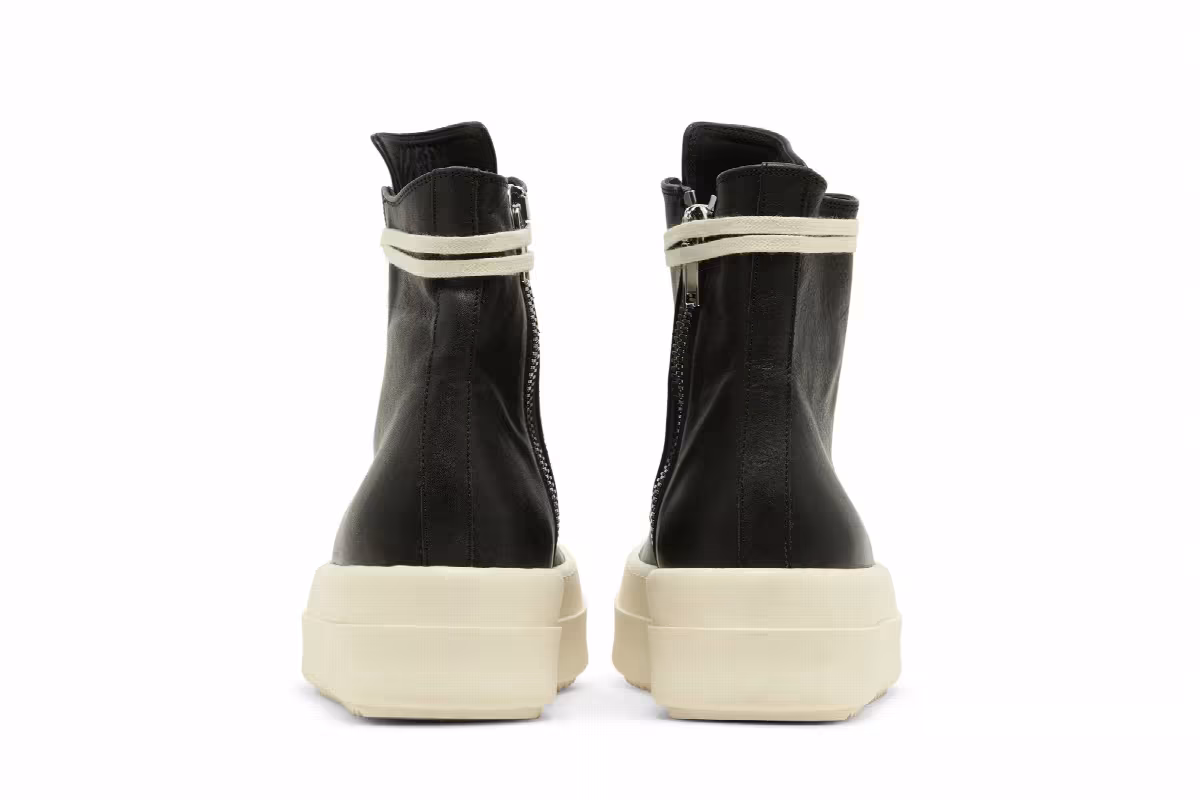 Rick Owens Women's Luxor Runway Mega Bumper High Black Milk, view 7