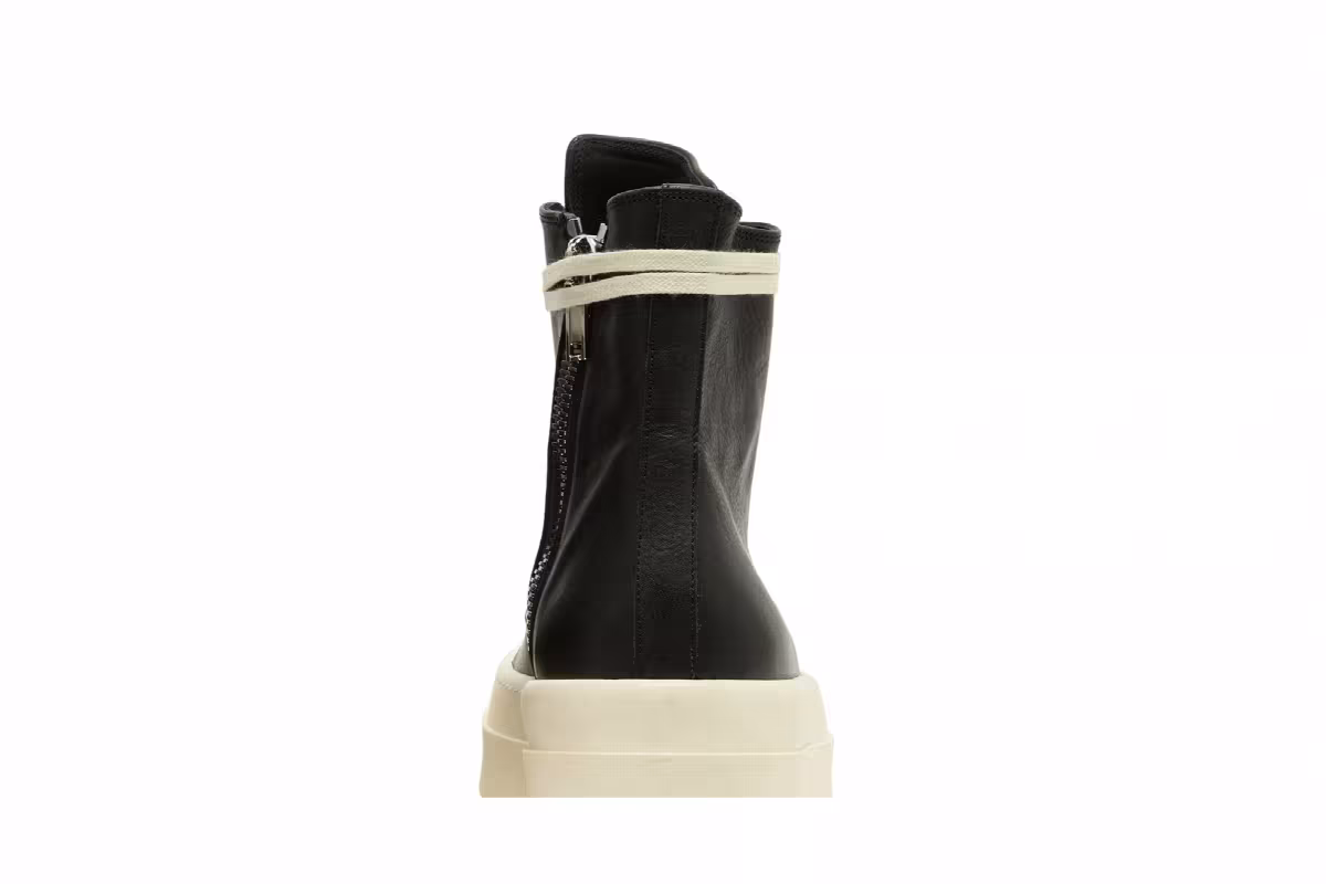 Rick Owens Women's Luxor Runway Mega Bumper High Black Milk, view 8