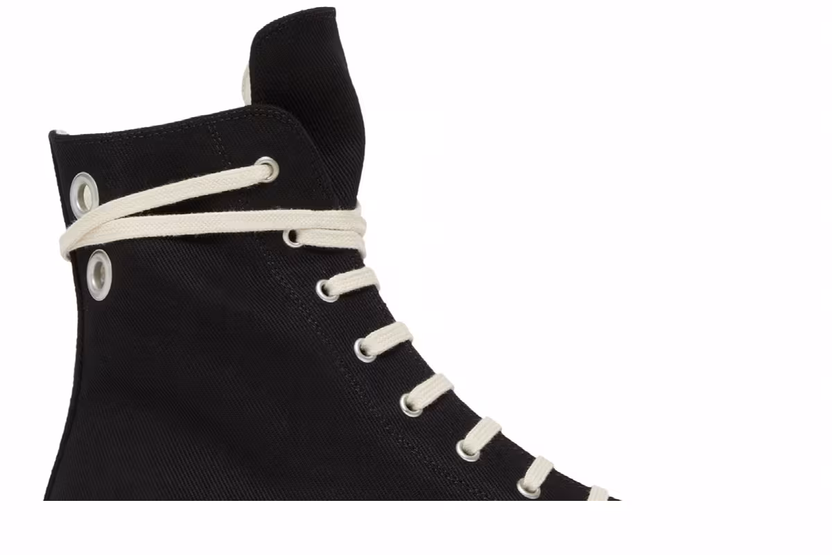 Rick Owens EDFU DRKSHDW Cotton Denim High Black Milk, view 3