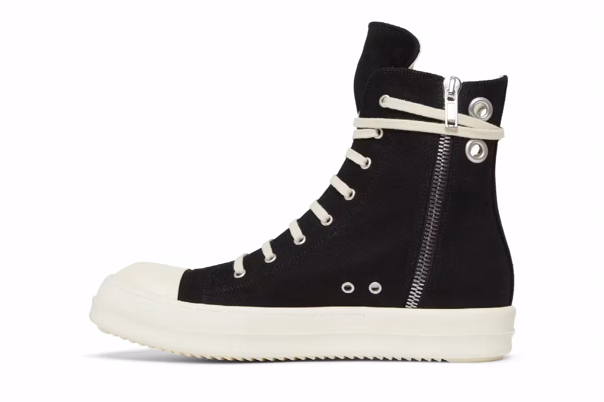 Rick Owens EDFU DRKSHDW Cotton Denim High Black Milk, view 4