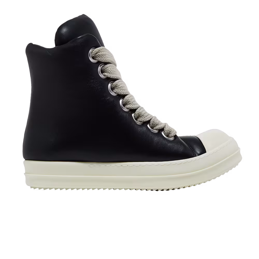 Rick Owens Luxor Jumbo Lace Padded Sneaker Black Milk