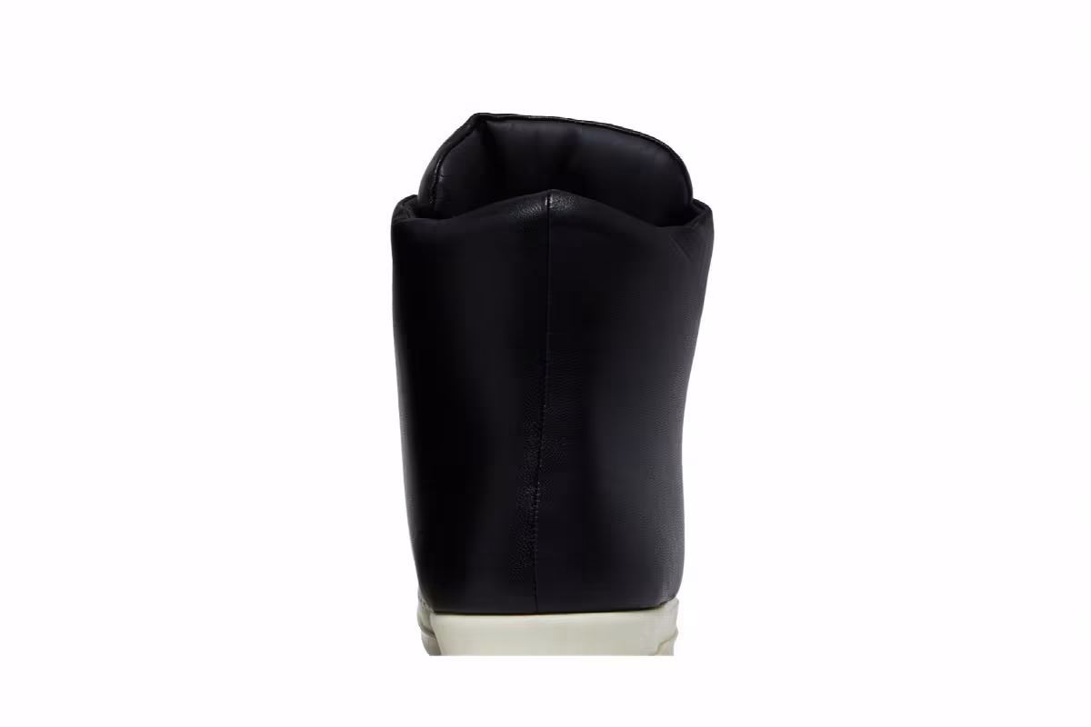 Rick Owens Luxor Jumbo Lace Padded Sneaker Black Milk, view 8