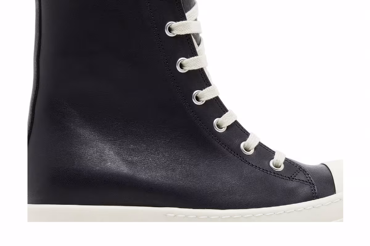 Rick Owens Women's Lido High Black Milk, view 3