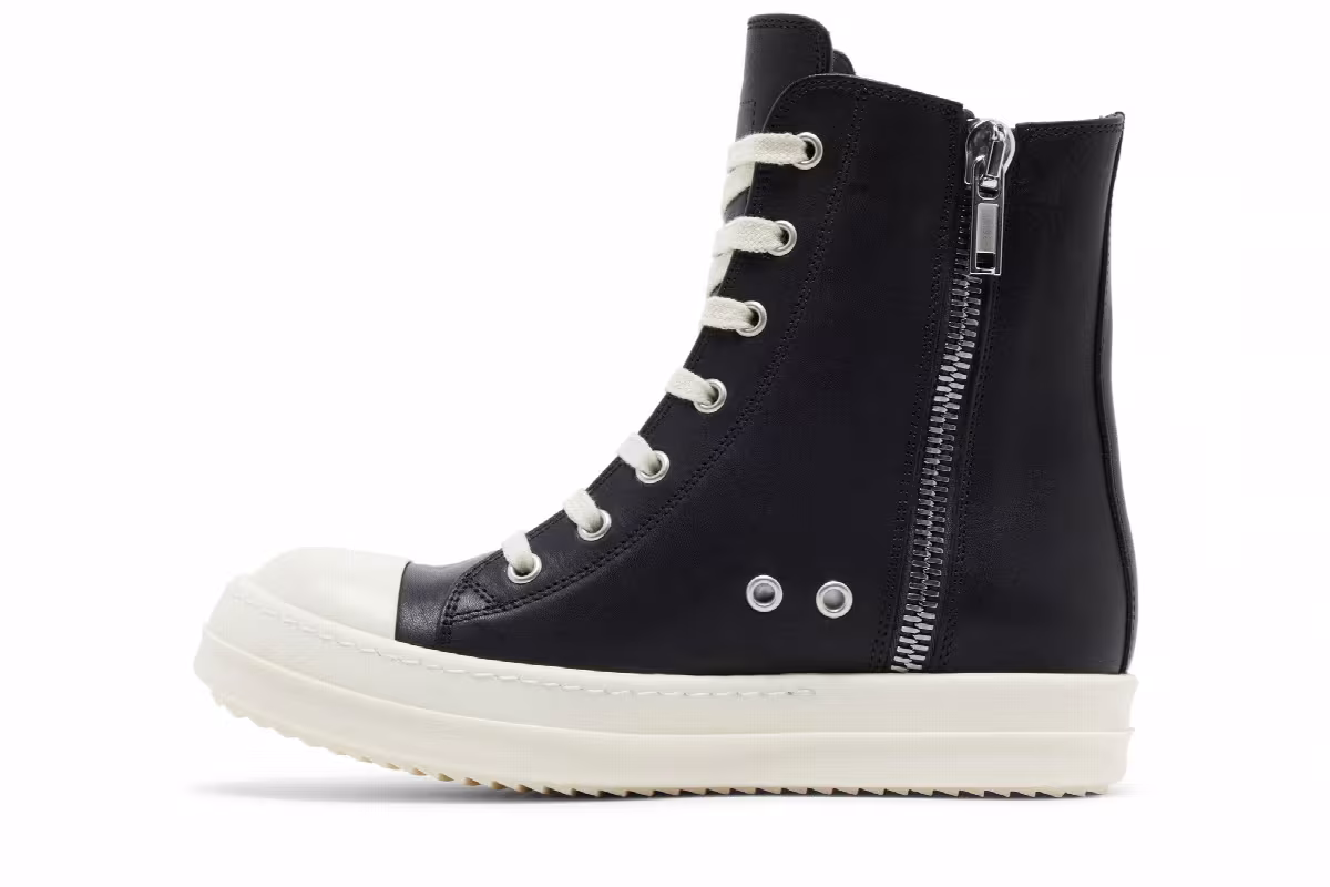 Rick Owens Women's Lido High Black Milk, view 4