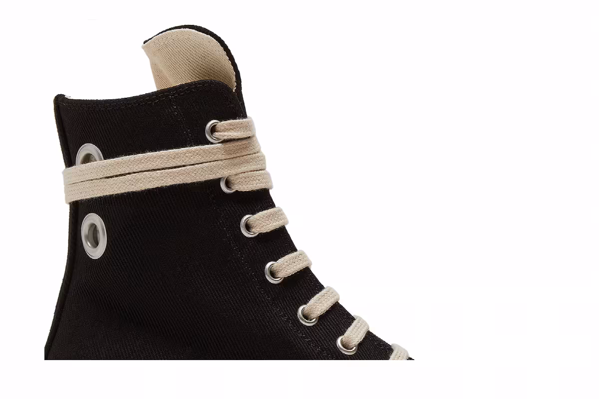 Rick Owens Women's EDFU DRKSHDW Cotton Denim High Black Milk, view 3