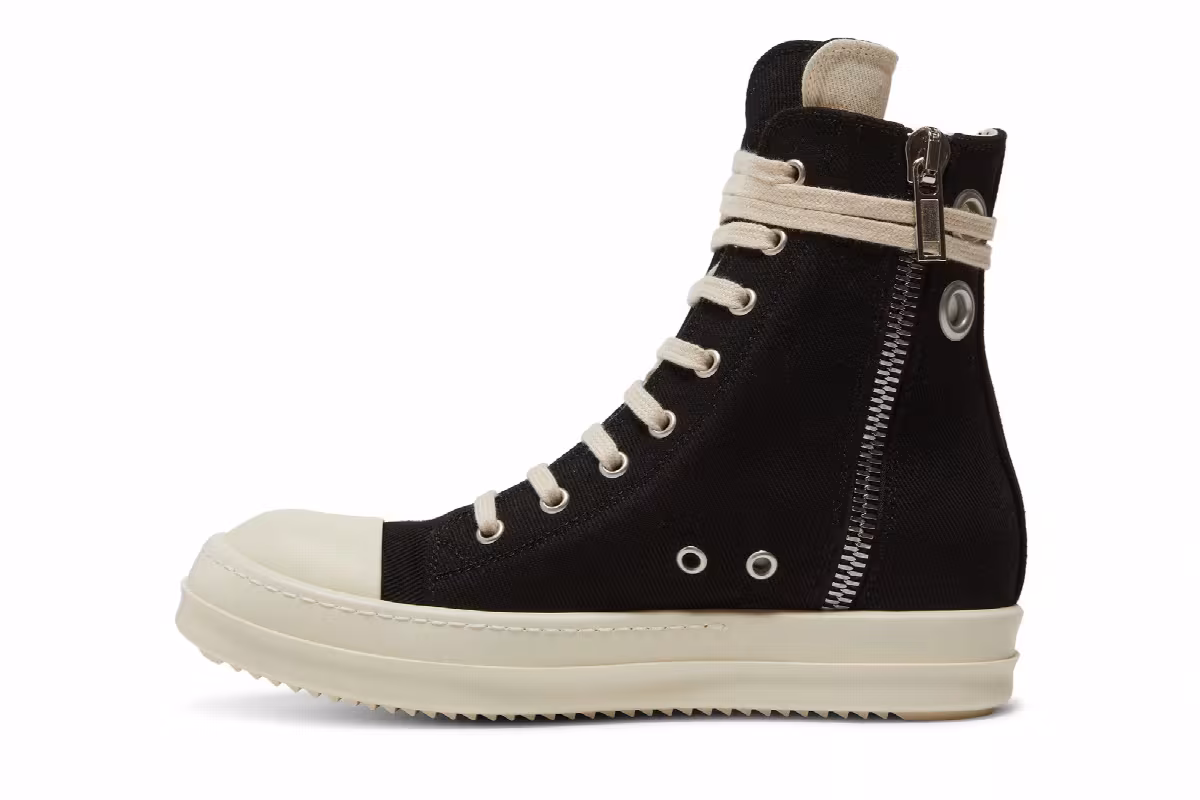 Rick Owens Women's EDFU DRKSHDW Cotton Denim High Black Milk, view 4