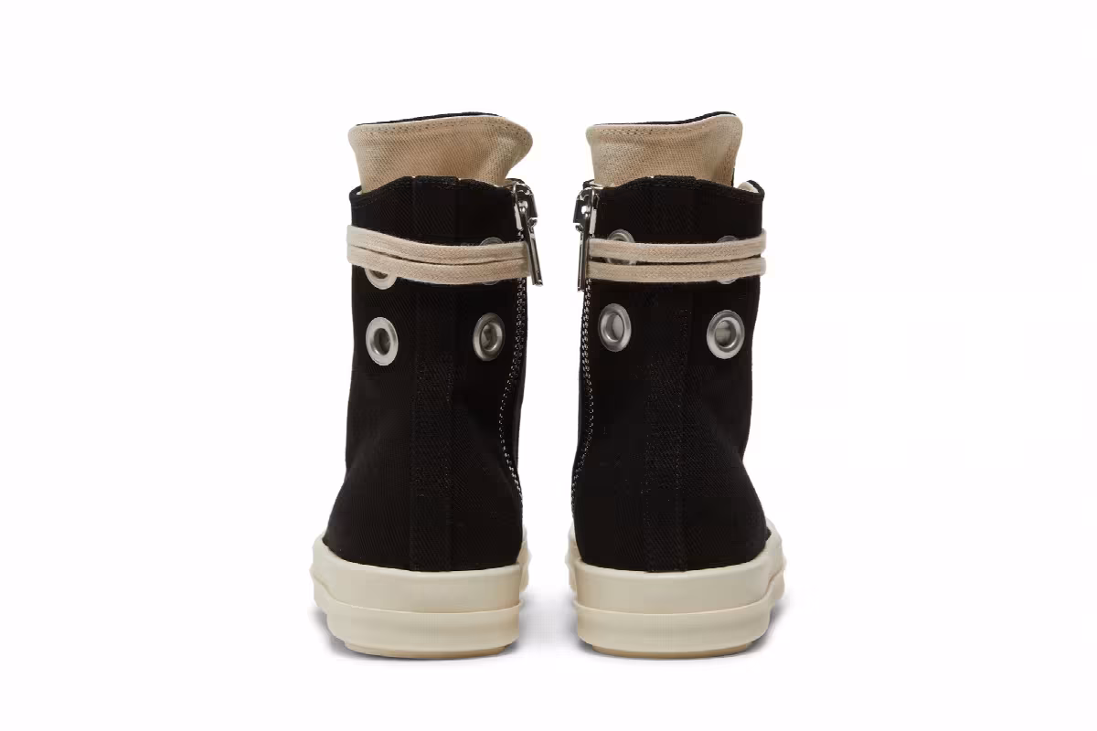 Rick Owens Women's EDFU DRKSHDW Cotton Denim High Black Milk, view 7