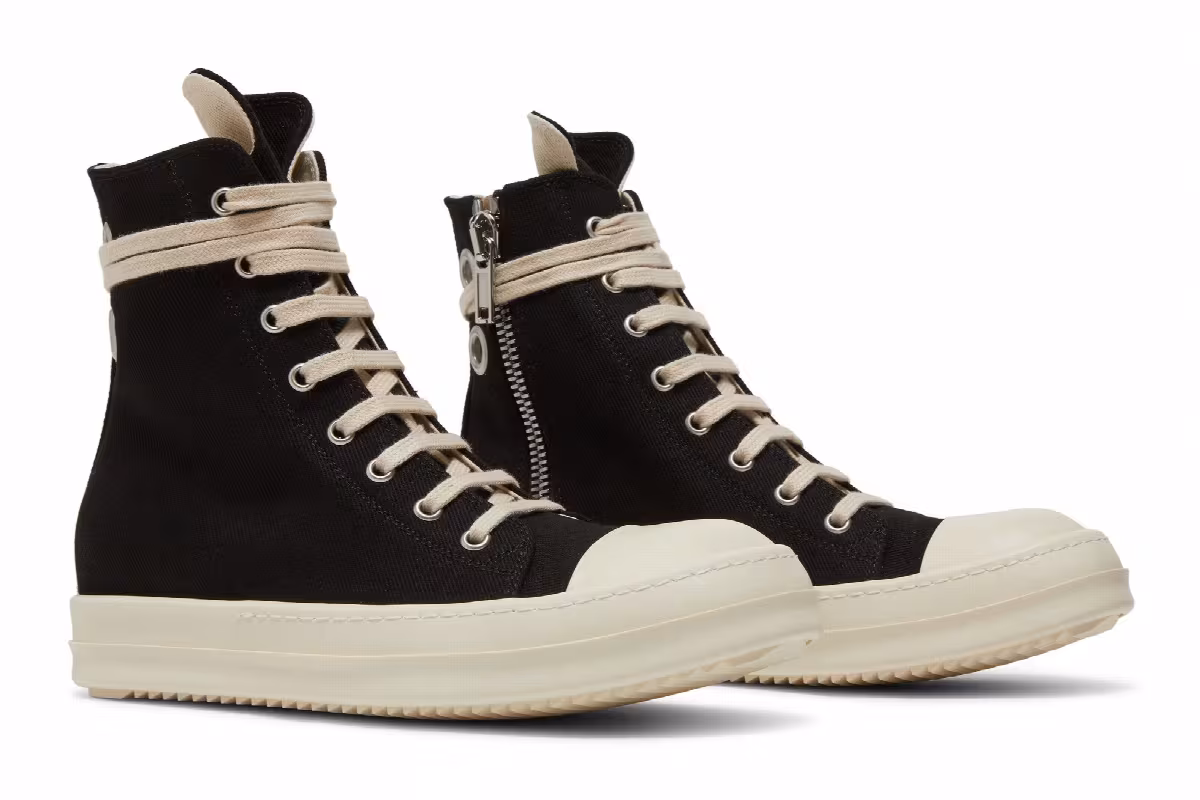 Rick Owens Women's EDFU DRKSHDW Cotton Denim High Black Milk, view 9