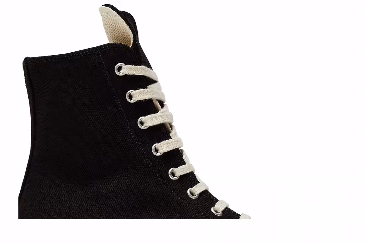 Rick Owens Women's DRKSHDW Luxor Double Bumper High Black Milk, view 3