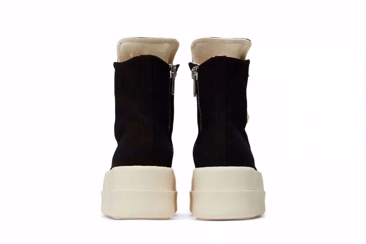 Rick Owens Women's DRKSHDW Luxor Double Bumper High Black Milk, view 7