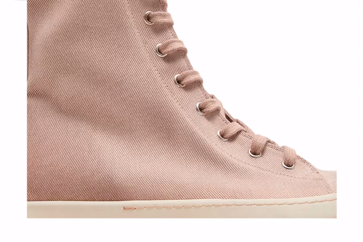 Rick Owens EDFU DRKSHDW Cotton Denim High Faded Pink, view 3