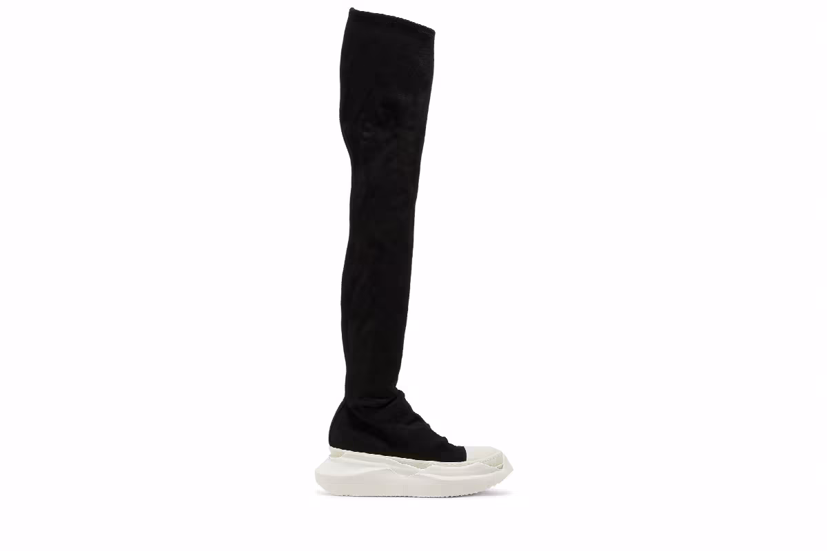 Rick Owens Women's EDFU DRKSHDW Abstract Stocking Black Milk, view 2