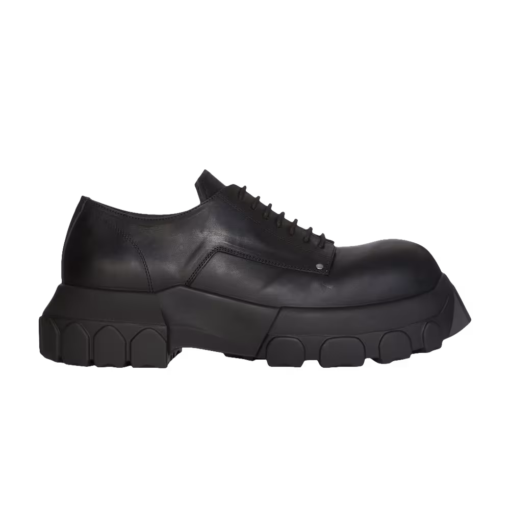 Rick Owens Women's Lido Lace Up Bozo Tractor Black