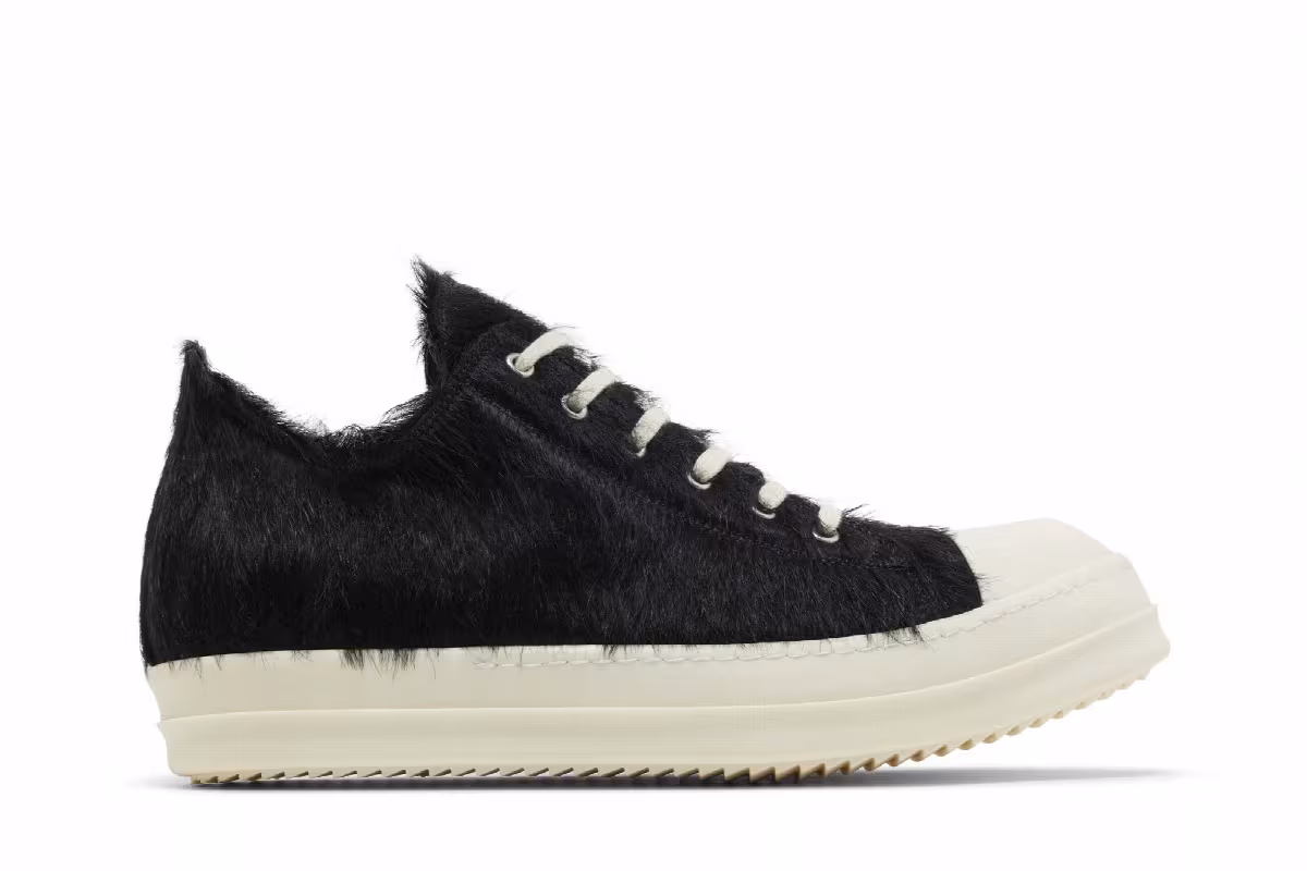 Rick Owens Strobe Low Black Cow Fur, view 2