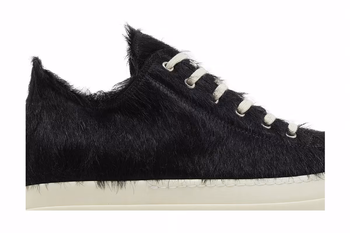 Rick Owens Strobe Low Black Cow Fur, view 3