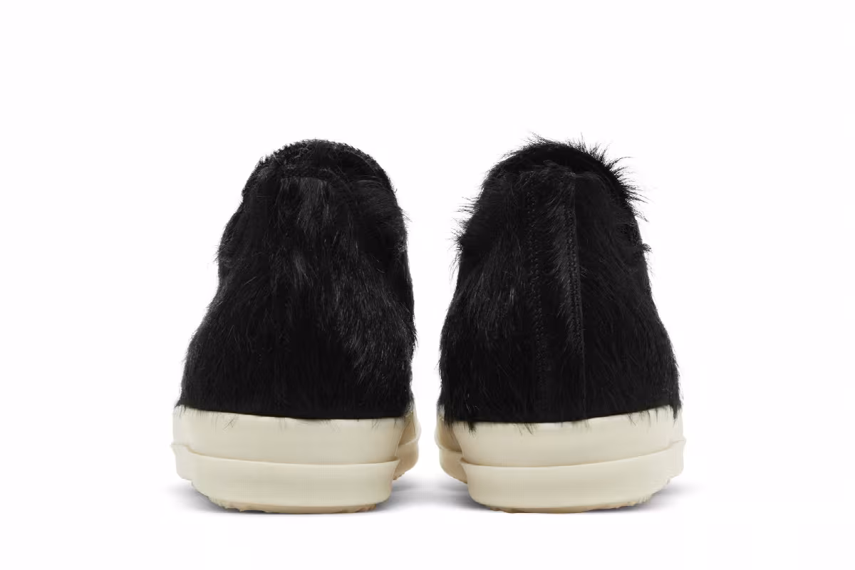 Rick Owens Strobe Low Black Cow Fur, view 7