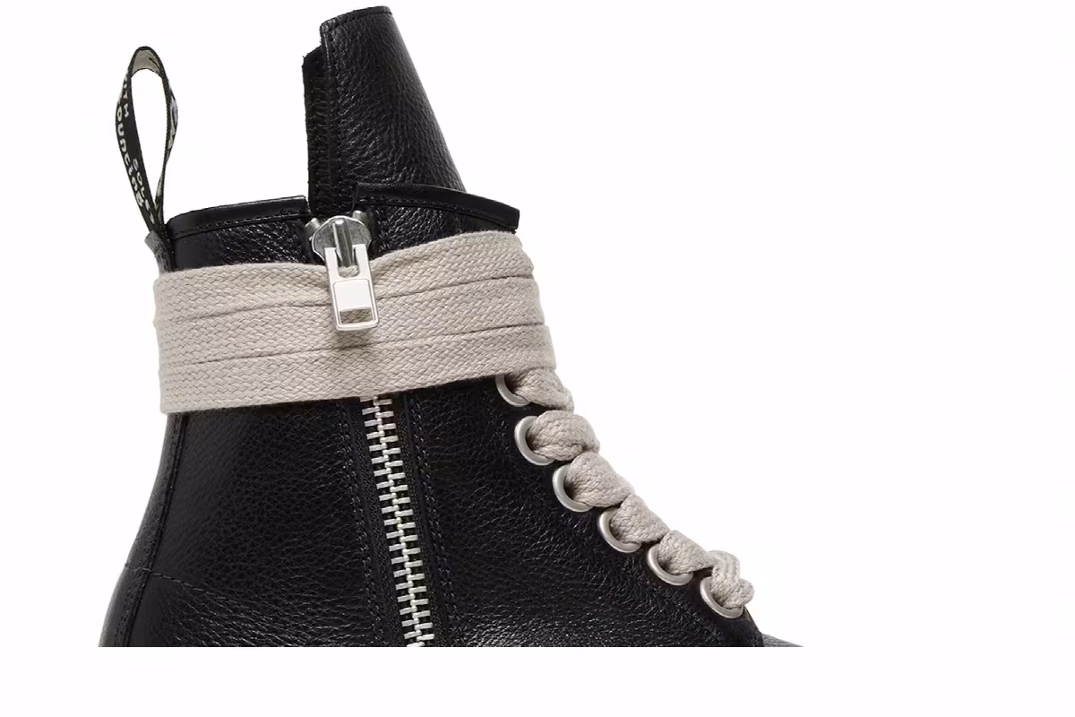 Dr. Martens x Rick Owens Strobe 1460 Quad Sole Jumbo Lace Boot Black, view 3