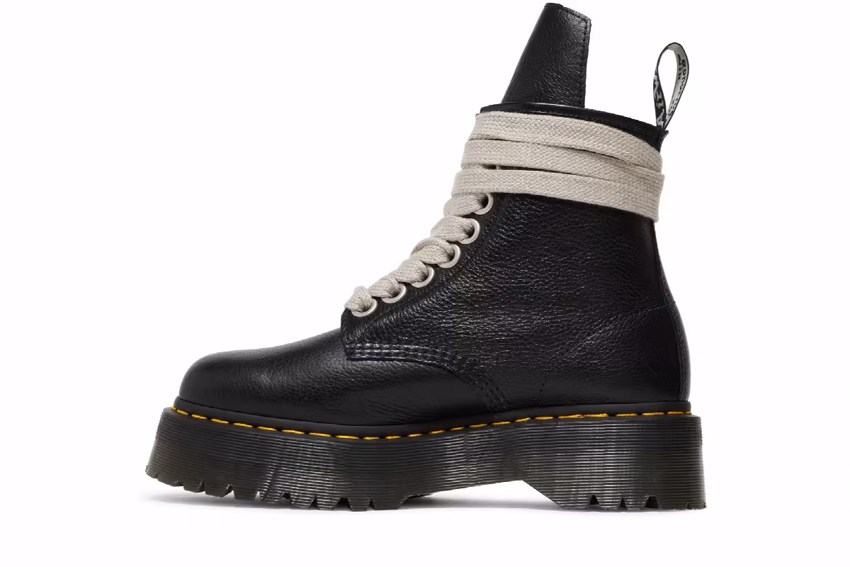 Dr. Martens x Rick Owens Strobe 1460 Quad Sole Jumbo Lace Boot Black, view 4
