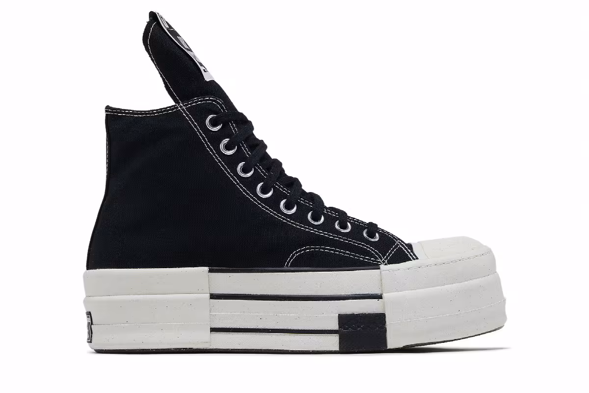 Converse x Rick Owens DRKSHDW DBL DRKSTAR Chuck 70 High Black, view 2