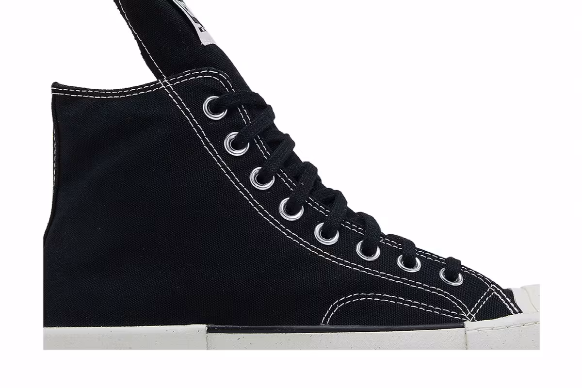 Converse x Rick Owens DRKSHDW DBL DRKSTAR Chuck 70 High Black, view 3