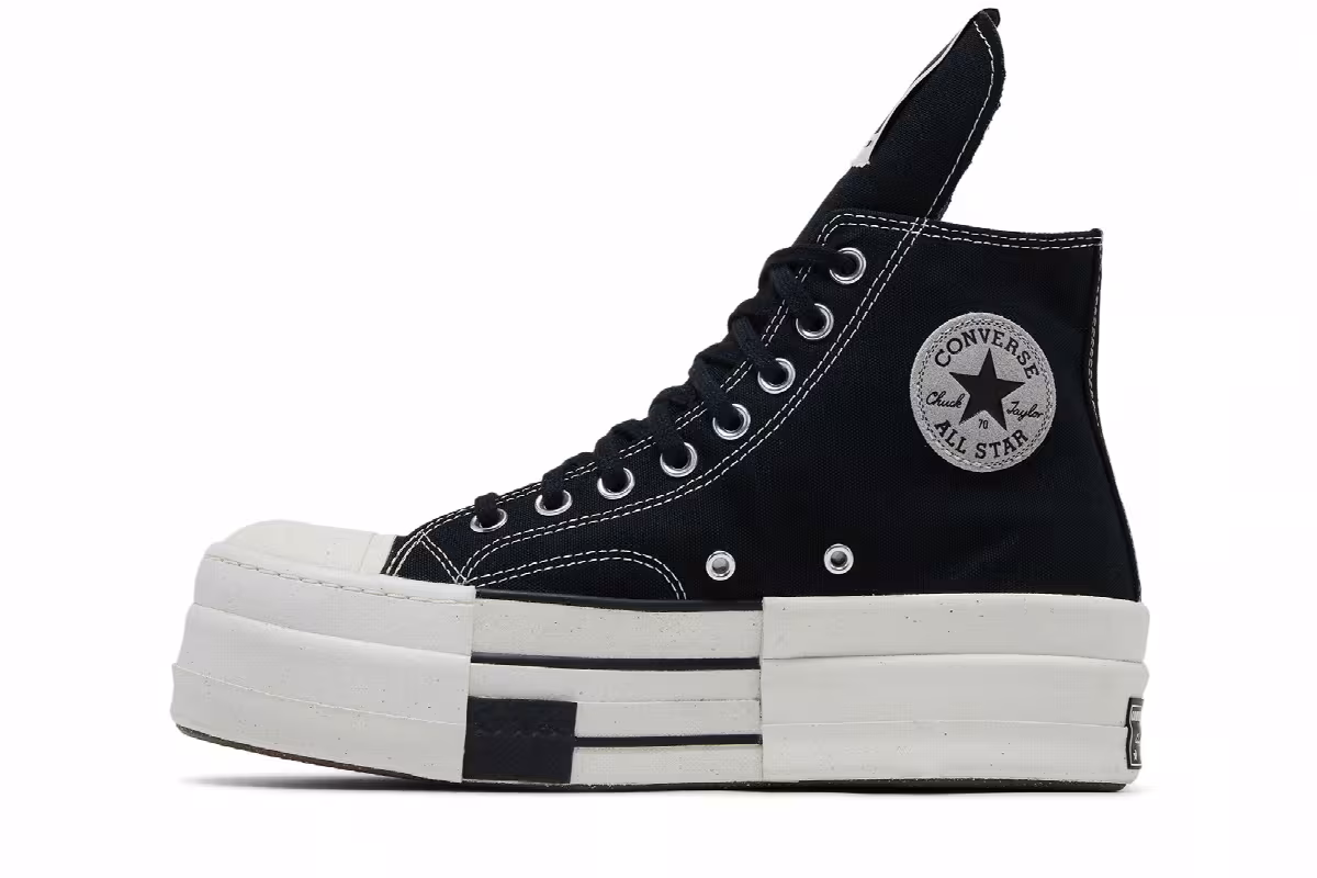 Converse x Rick Owens DRKSHDW DBL DRKSTAR Chuck 70 High Black, view 4