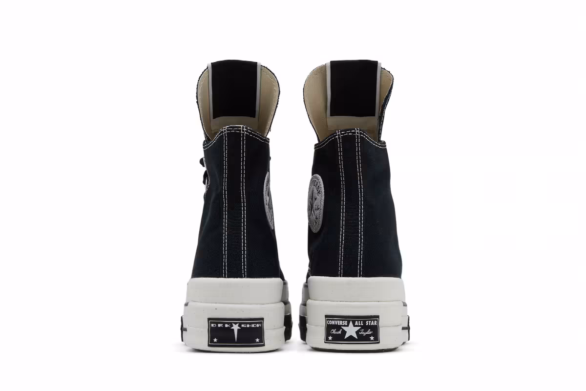 Converse x Rick Owens DRKSHDW DBL DRKSTAR Chuck 70 High Black, view 7
