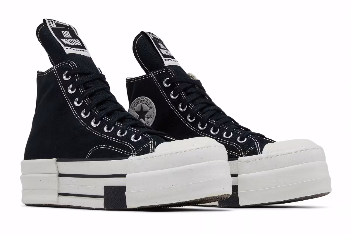 Converse x Rick Owens DRKSHDW DBL DRKSTAR Chuck 70 High Black, view 9